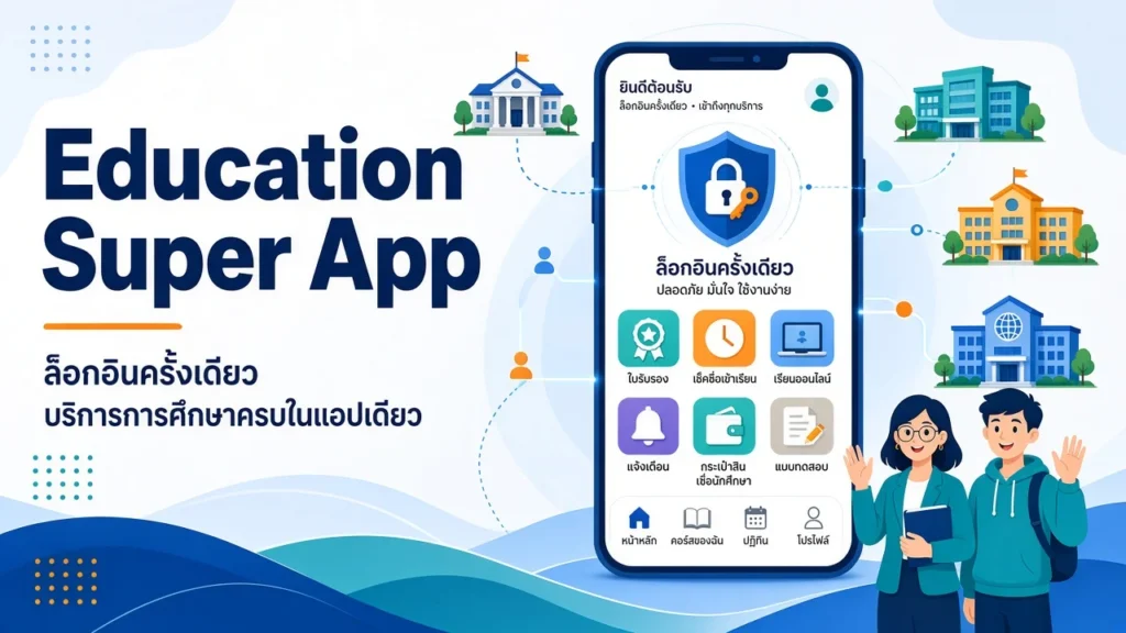 Education Super App ล็อกอินครั้งเดียว บริการการศึกษาครบในแอปเดียว